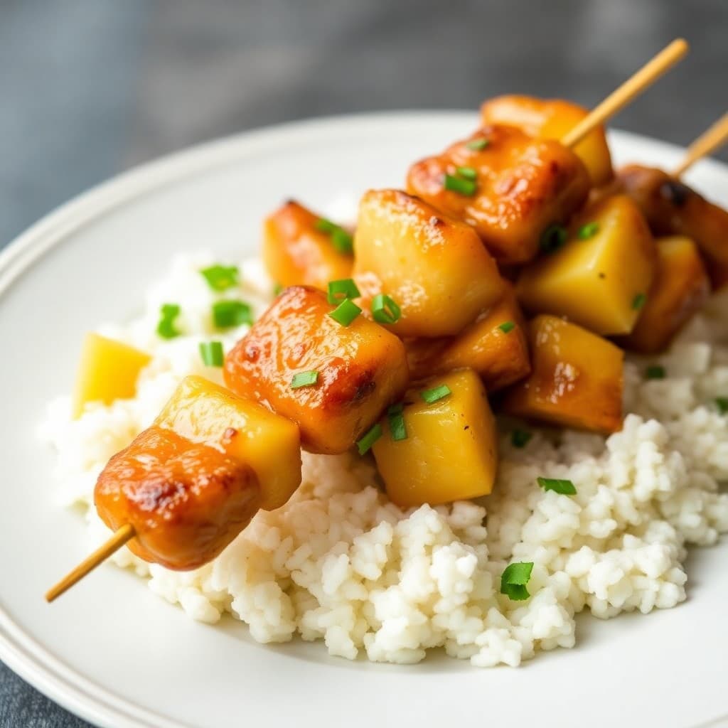 Teriyaki Pineapple Chicken Skewers