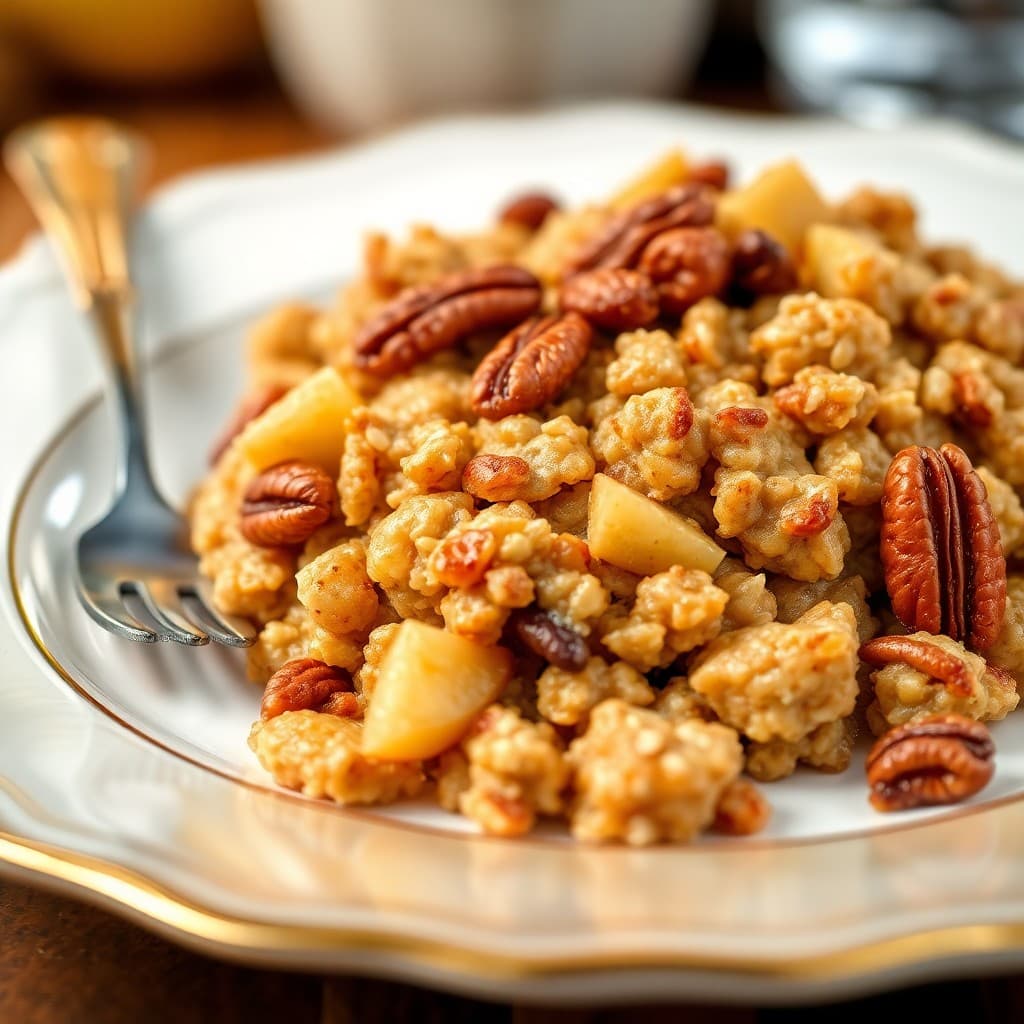 Baked Oatmeal with Apples and Pecans