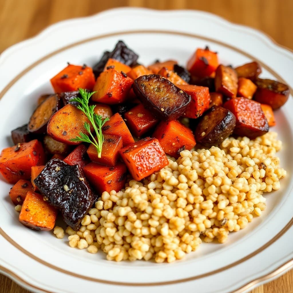 Roasted Root Vegetable Medley with Quinoa