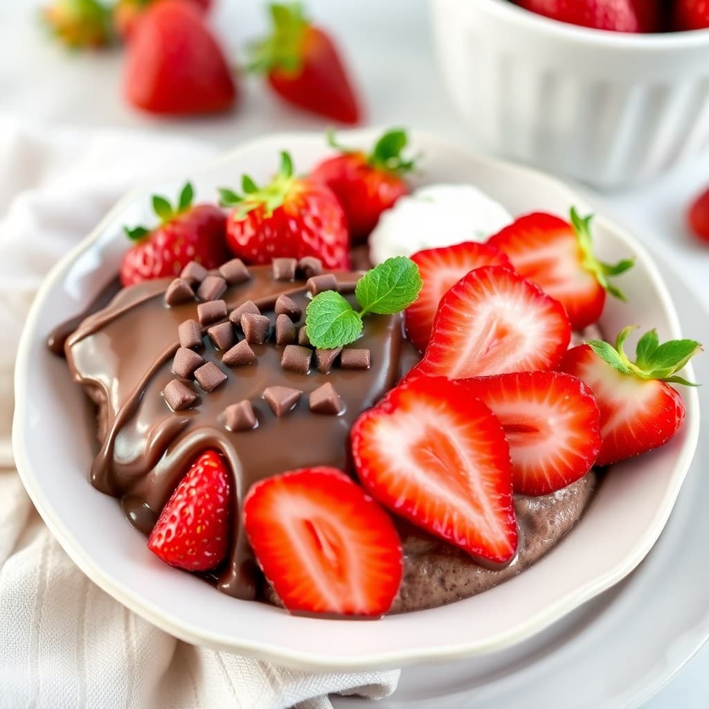 Chocolate-Covered Strawberry Smoothie Bowl