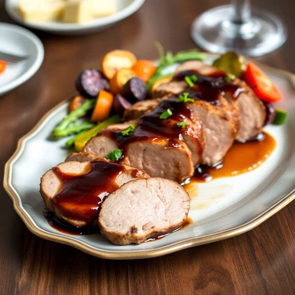Balsamic-Glazed Pork Tenderloin with Roasted Vegetables