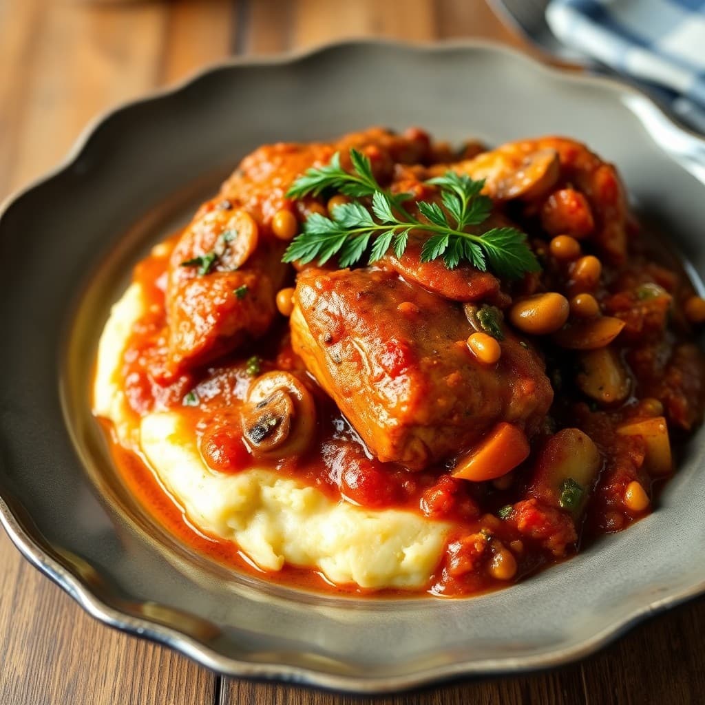 Rustic Italian Chicken Cacciatore