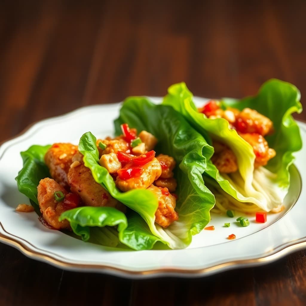 Firecracker Chicken Lettuce Wraps