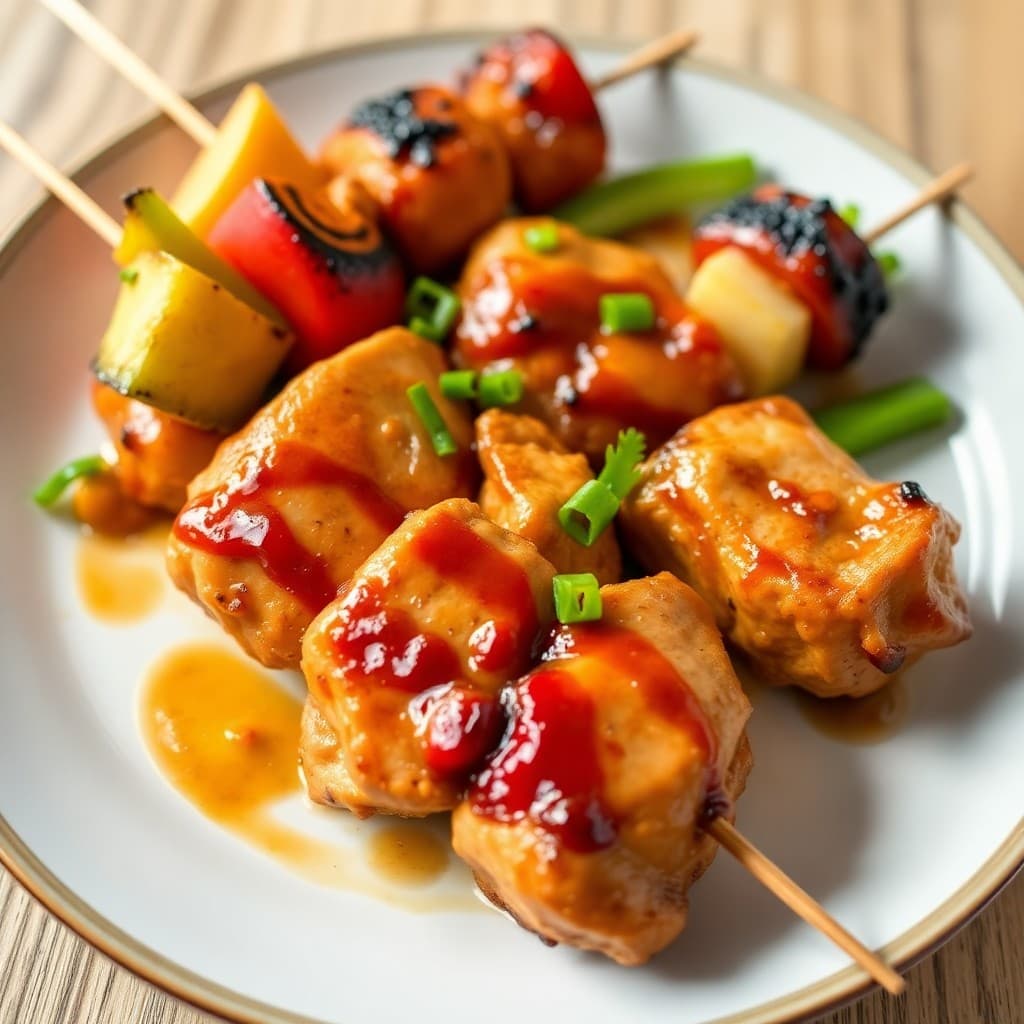 Sizzling Japanese Chicken Skewers