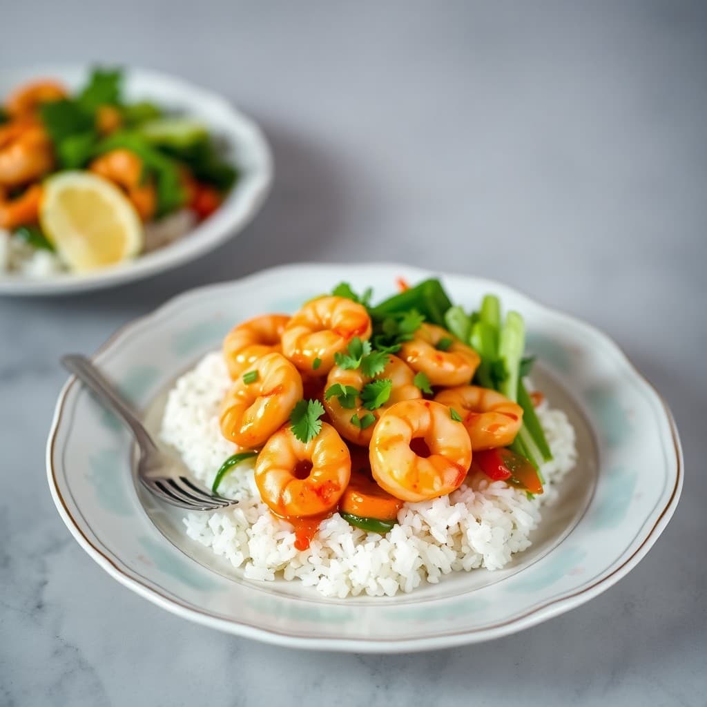 Tangy Thai Coconut Shrimp Bowls