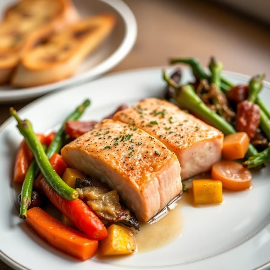 Satiating Salmon with Roasted Fall Veggies
