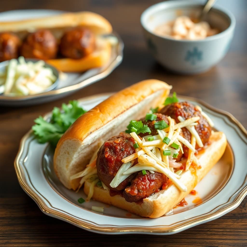Zesty Korean Bulgogi Meatball Subs
