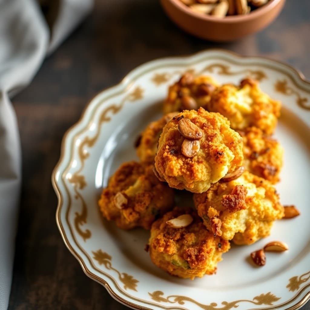 Roasted Cauliflower and Almond Bites