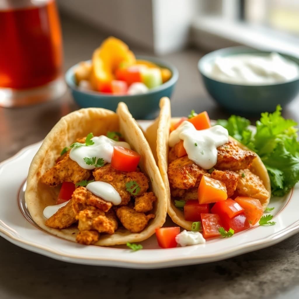 Zesty Mediterranean Chicken Gyros