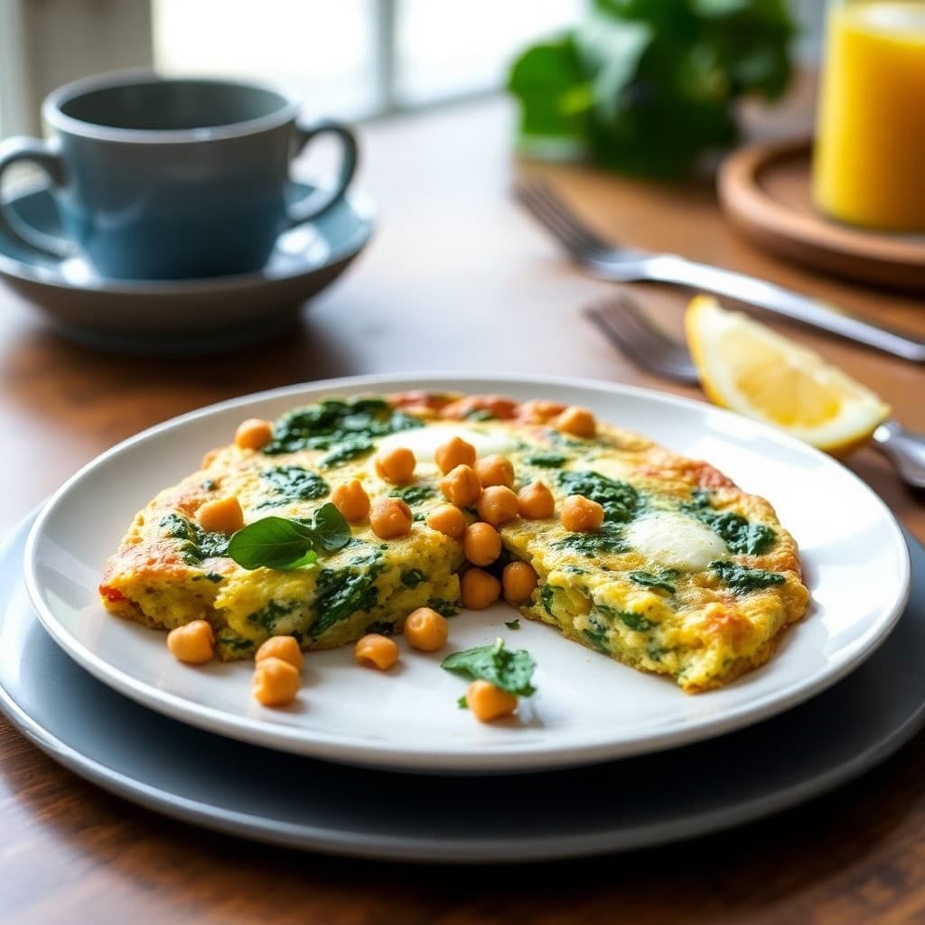 Savory Chickpea and Spinach Breakfast Frittata