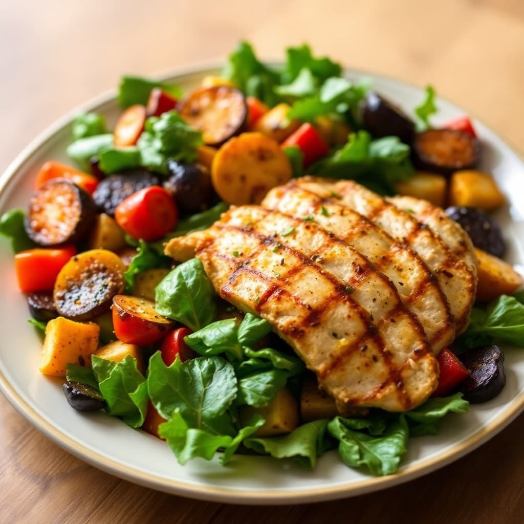 Autumn Harvest Salad with Grilled Chicken