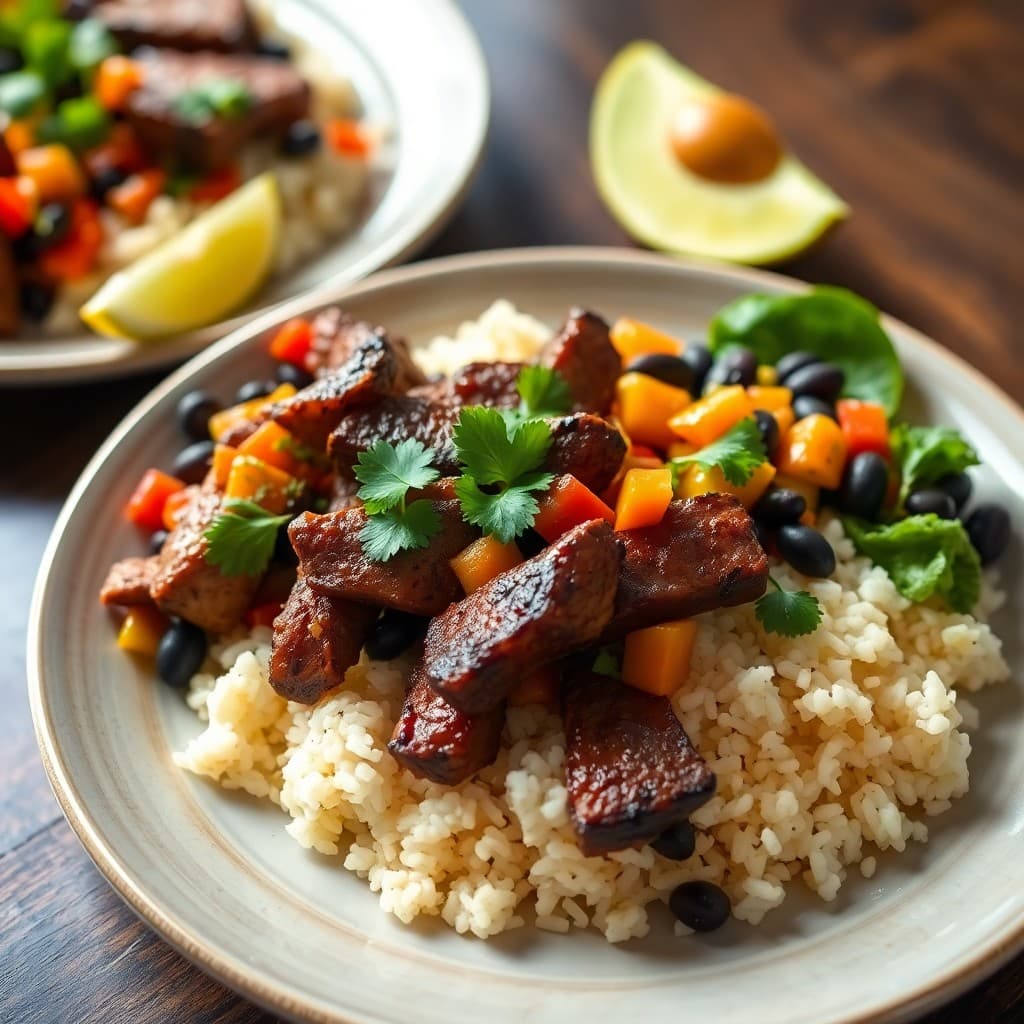 Vibrant Brazilian Steak Bowls