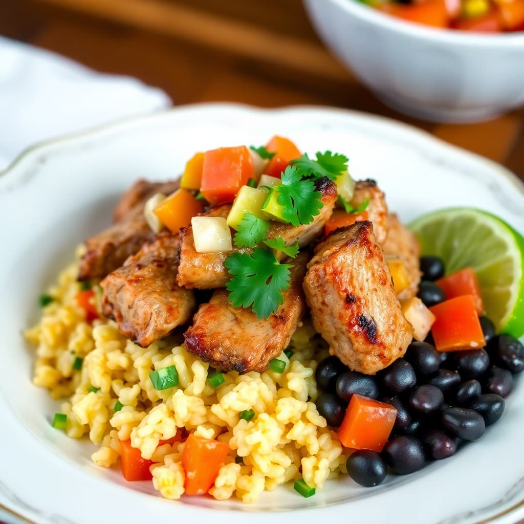 Vibrant Cuban Mojo Pork Bowls
