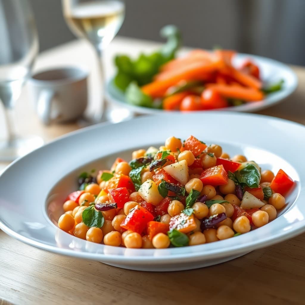 Mediterranean Vegetable and Chickpea Salad