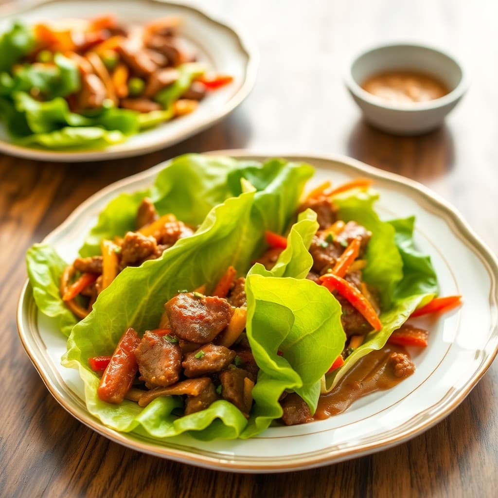 Sizzling Thai Beef Lettuce Wraps