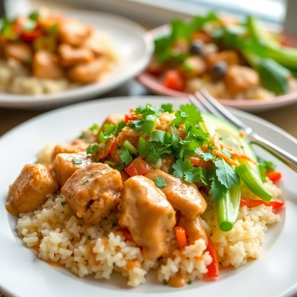 Chicken Satay Rice Bowls