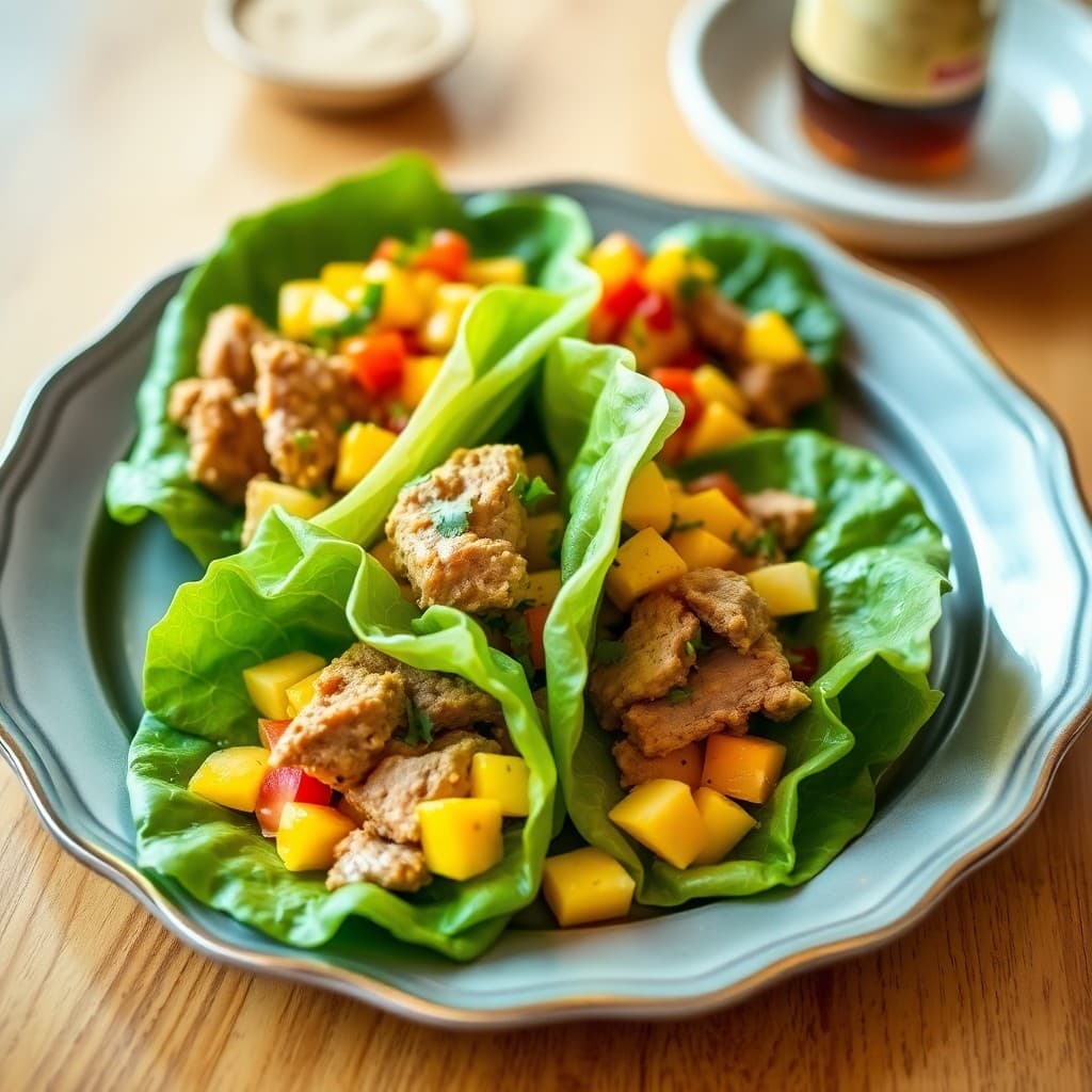 Vibrant Cuban-Style Pork Lettuce Wraps