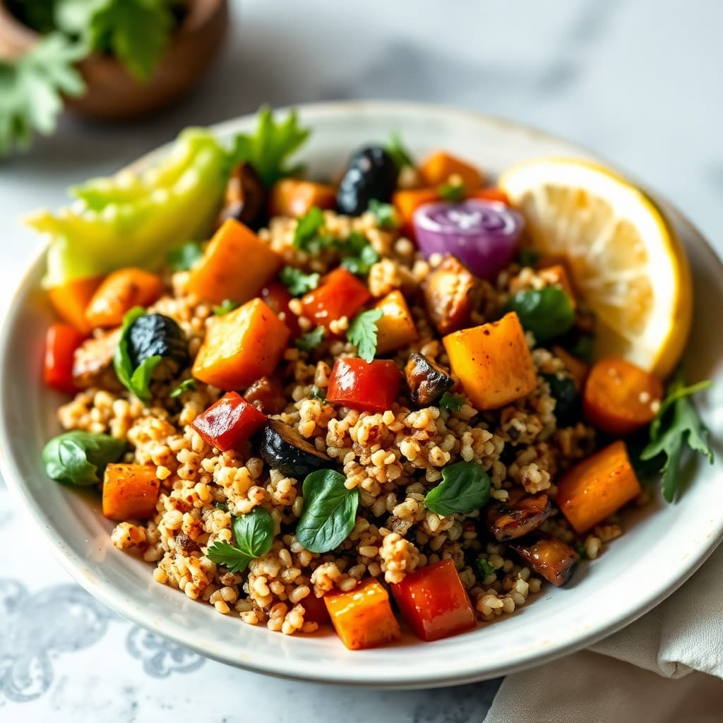 Balsamic Roasted Vegetable Quinoa Bowl