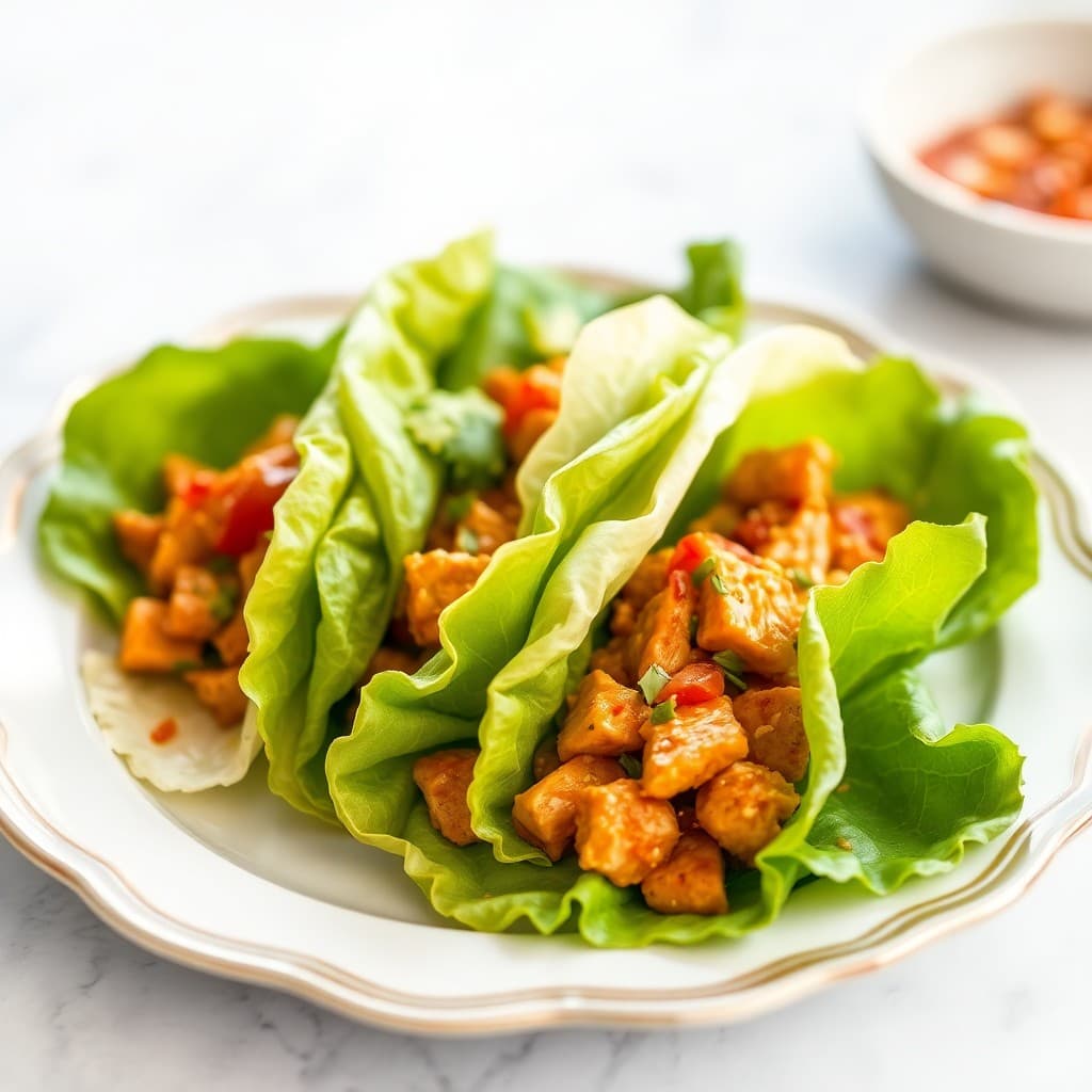 Aromatic Thai Chicken Lettuce Wraps