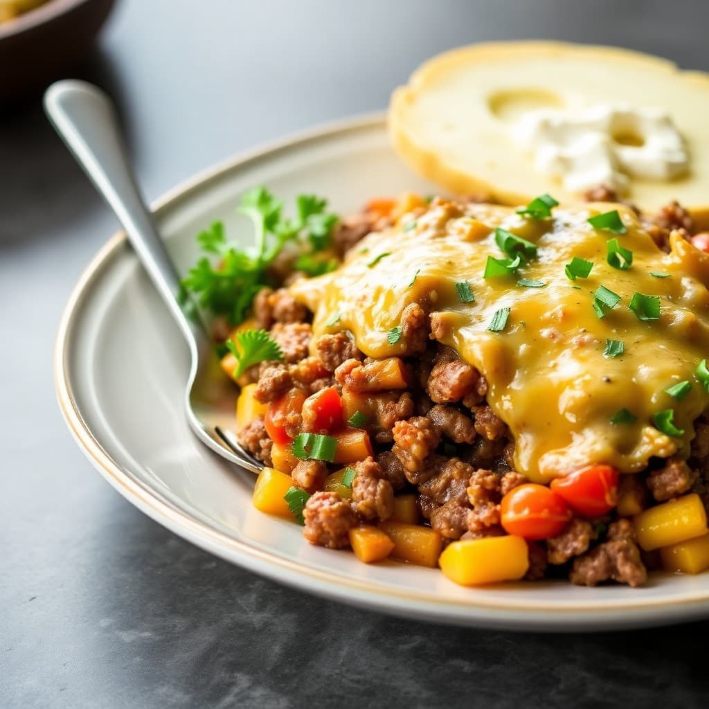 Cheesy Beef Skillet with Hidden Veggies