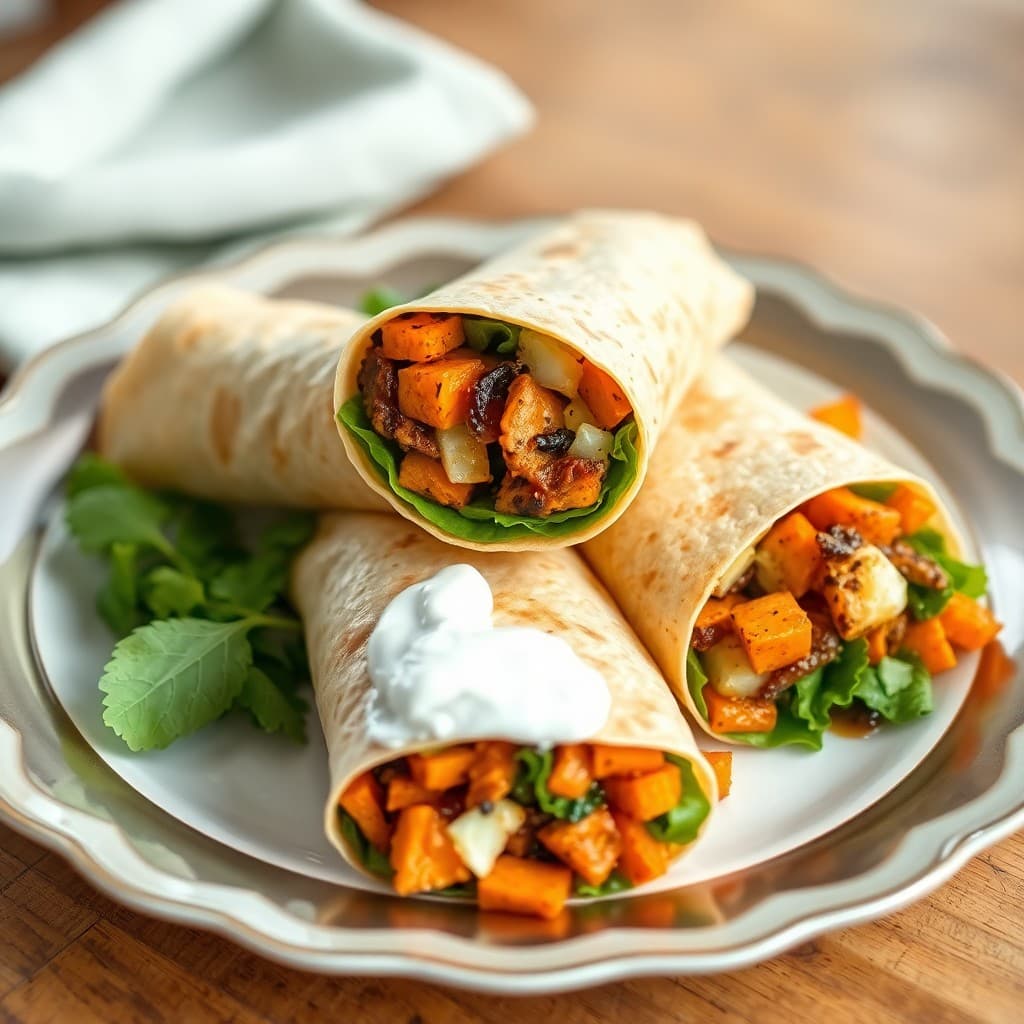 Autumn Harvest Veggie Wraps
