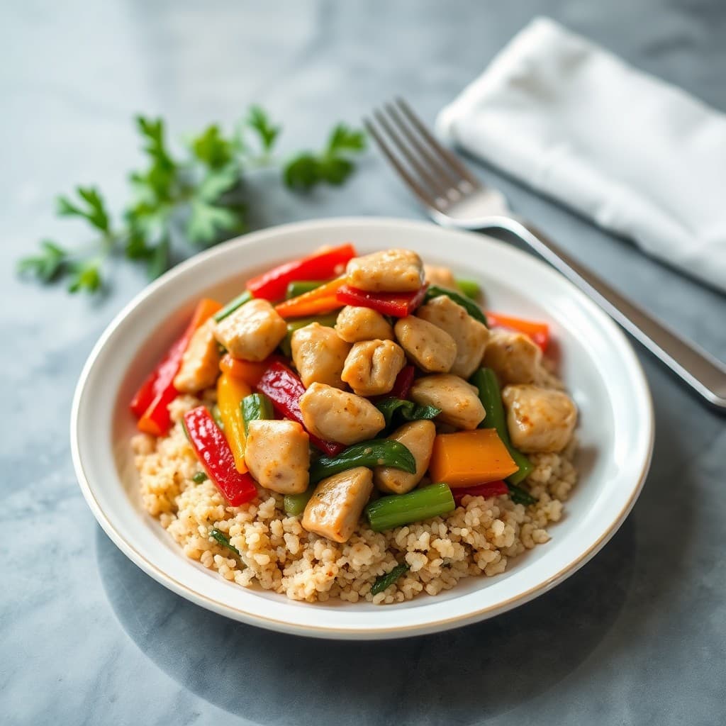 Chicken and Vegetable Stir-Fry with Quinoa