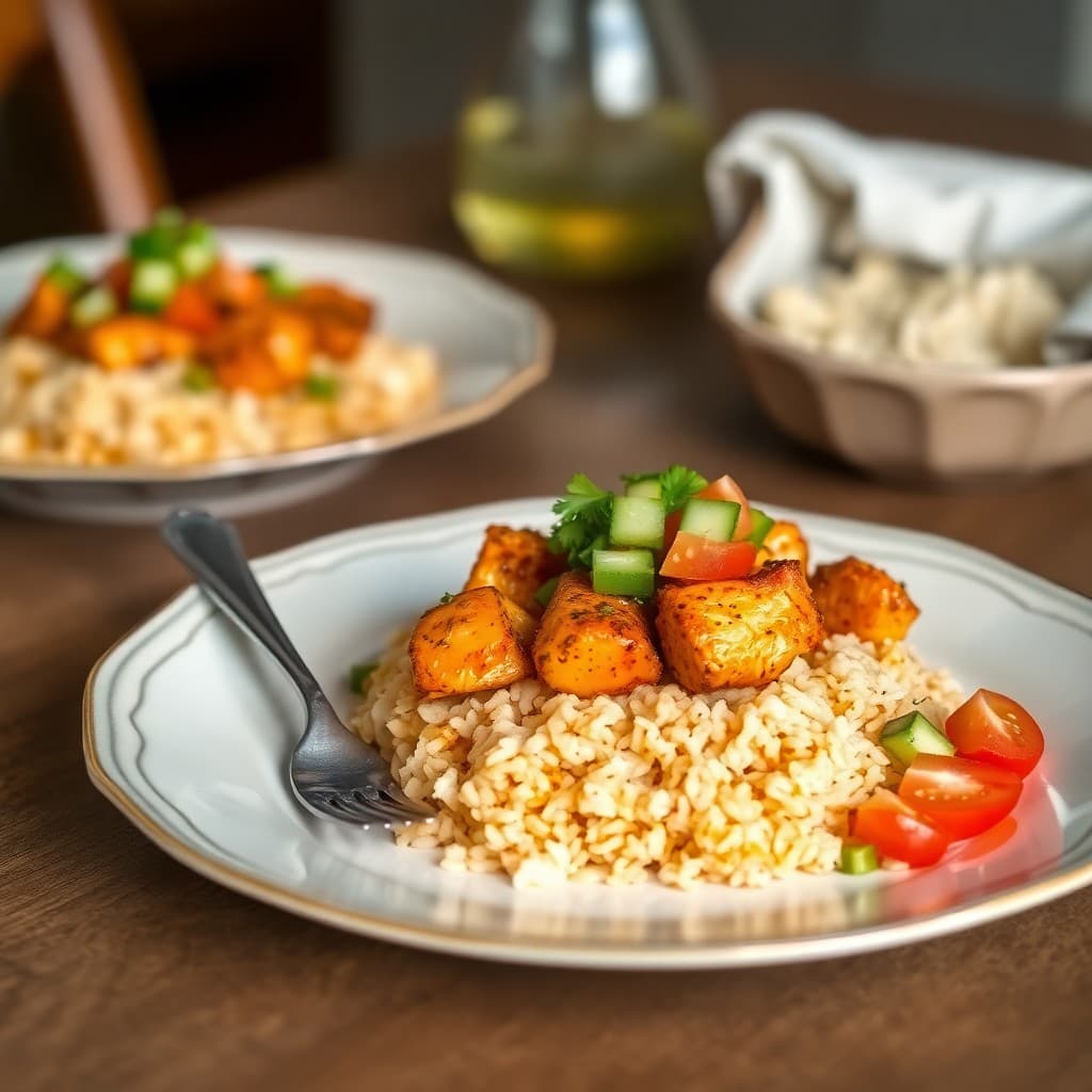 Zesty Chicken Tikka Rice Bowls