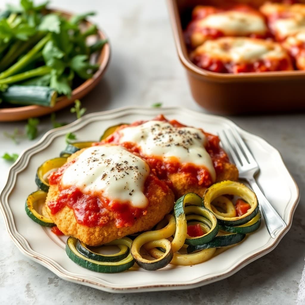 Italian Chicken Parmesan with Roasted Zucchini