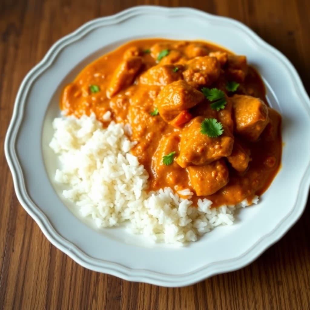 Indian Chicken Tikka Masala with Basmati Rice
