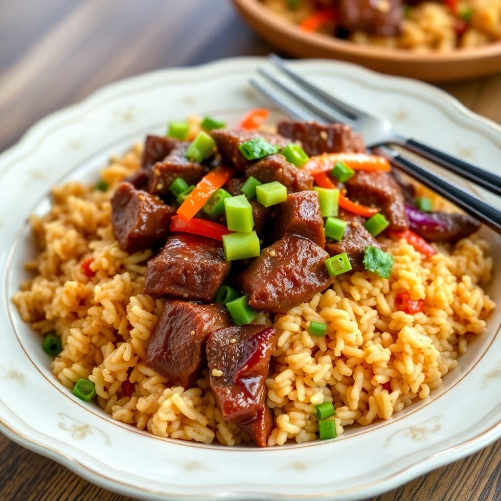 Korean Beef Bulgogi Bowls with Gochujang Fried Rice