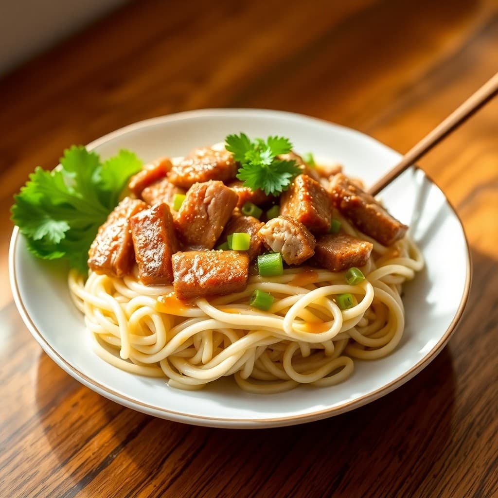 Ginger Garlic Pork Noodle Bowls