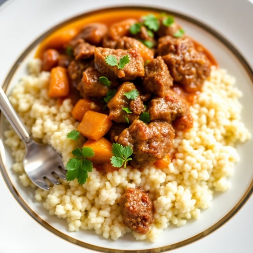 Zesty Moroccan Lamb Tagine with Apricot Couscous