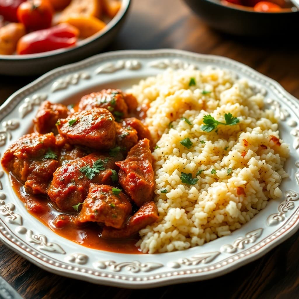 Moroccan Chicken Tagine with Couscous Pilaf