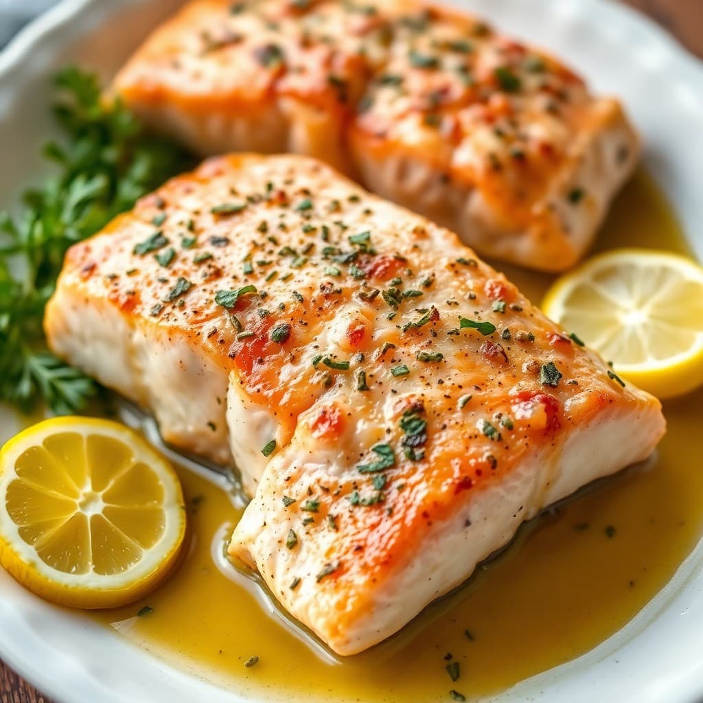 Baked Lemon Herb Mediterranean Salmon