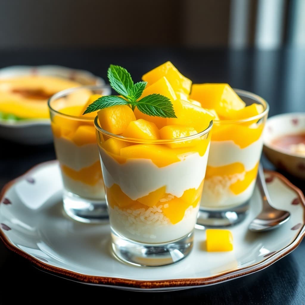 Vietnamese Mango Sticky Rice Parfait