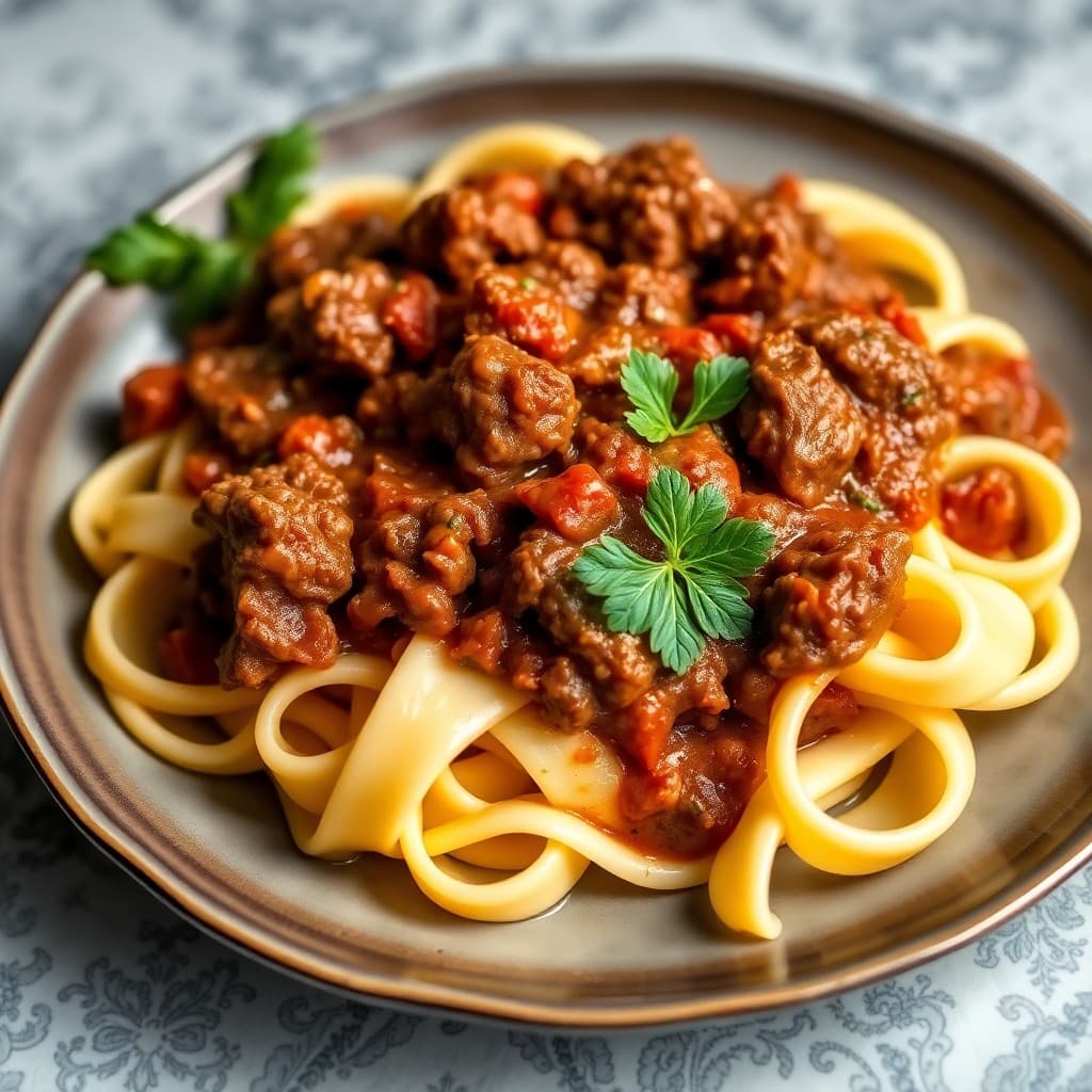 Italian Beef Ragu Pappardelle