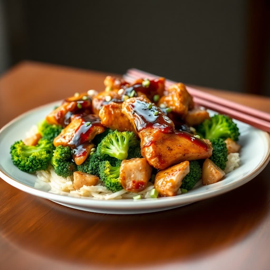 Balsamic Glazed Chicken Stir-Fry with Garlic-Ginger Broccoli