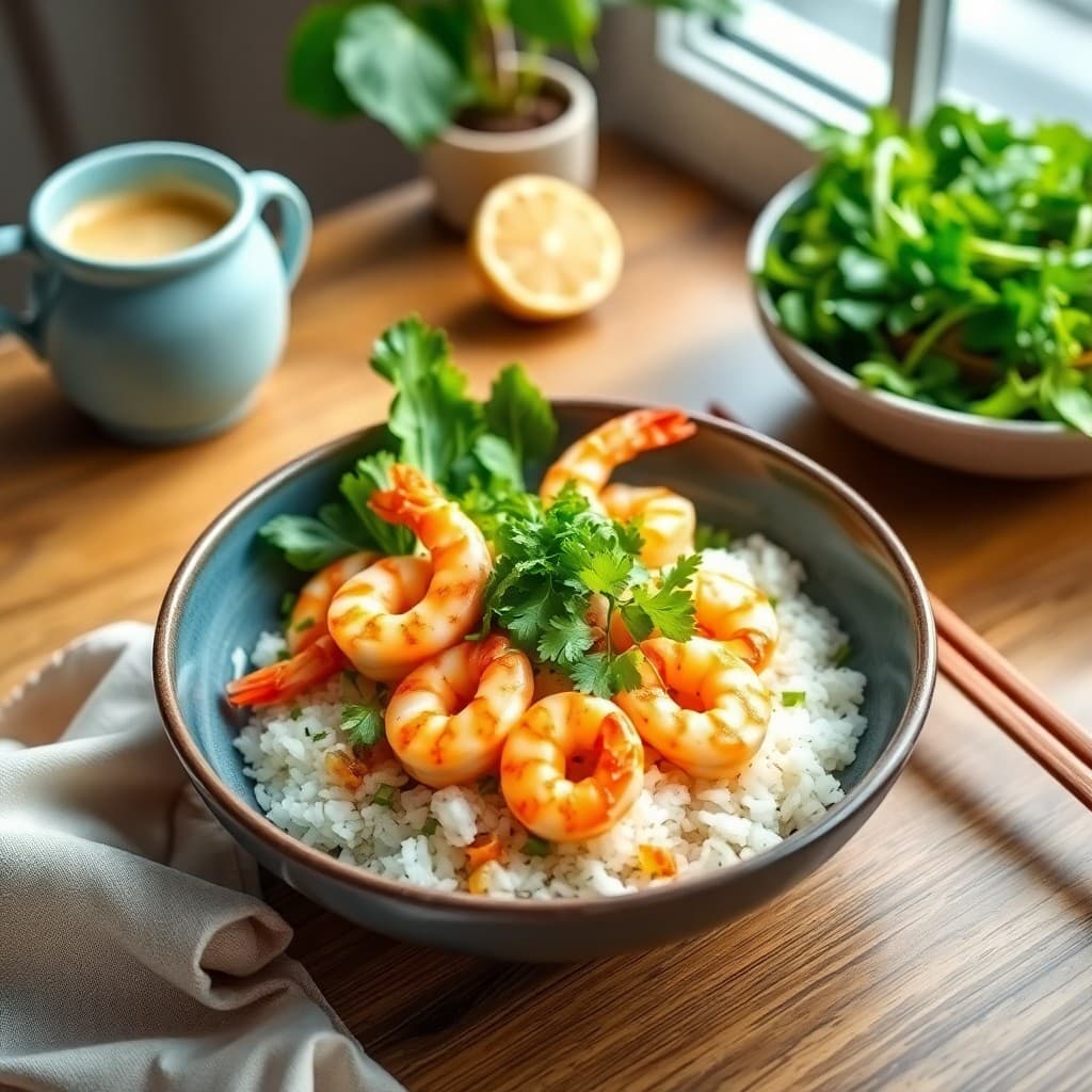 Vietnamese Lemongrass Shrimp Breakfast Bowl