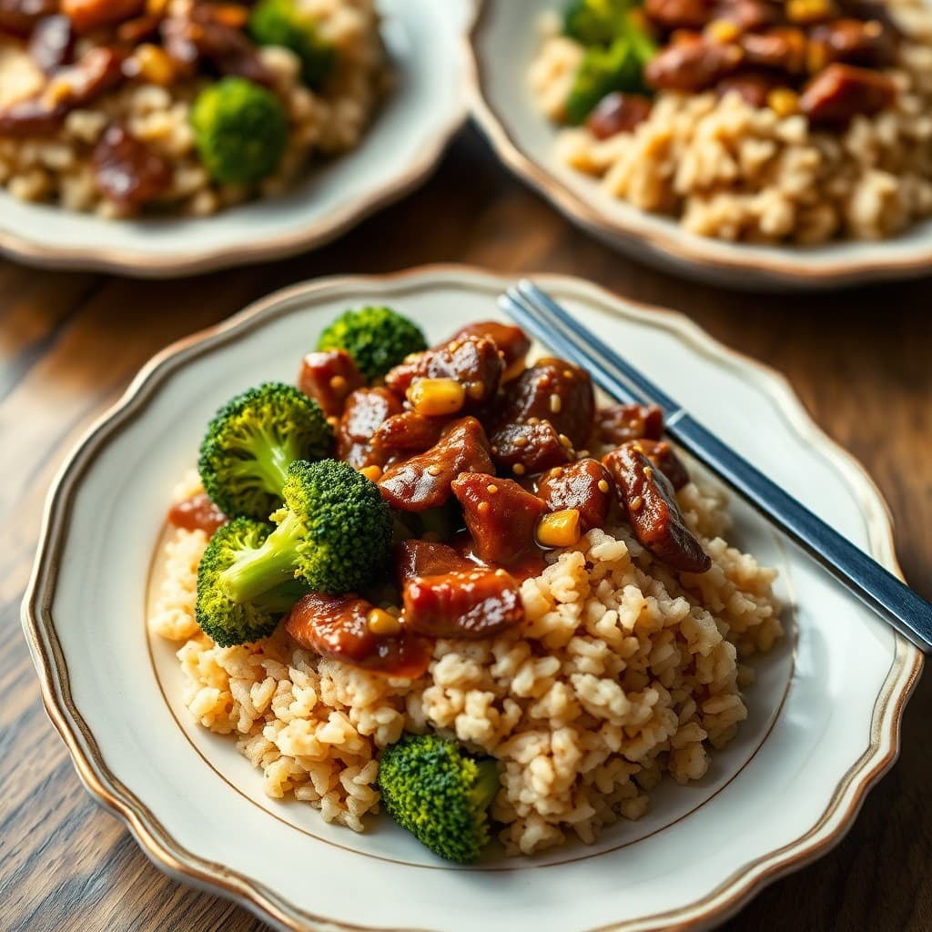 Teriyaki Beef and Broccoli Rice Bowls