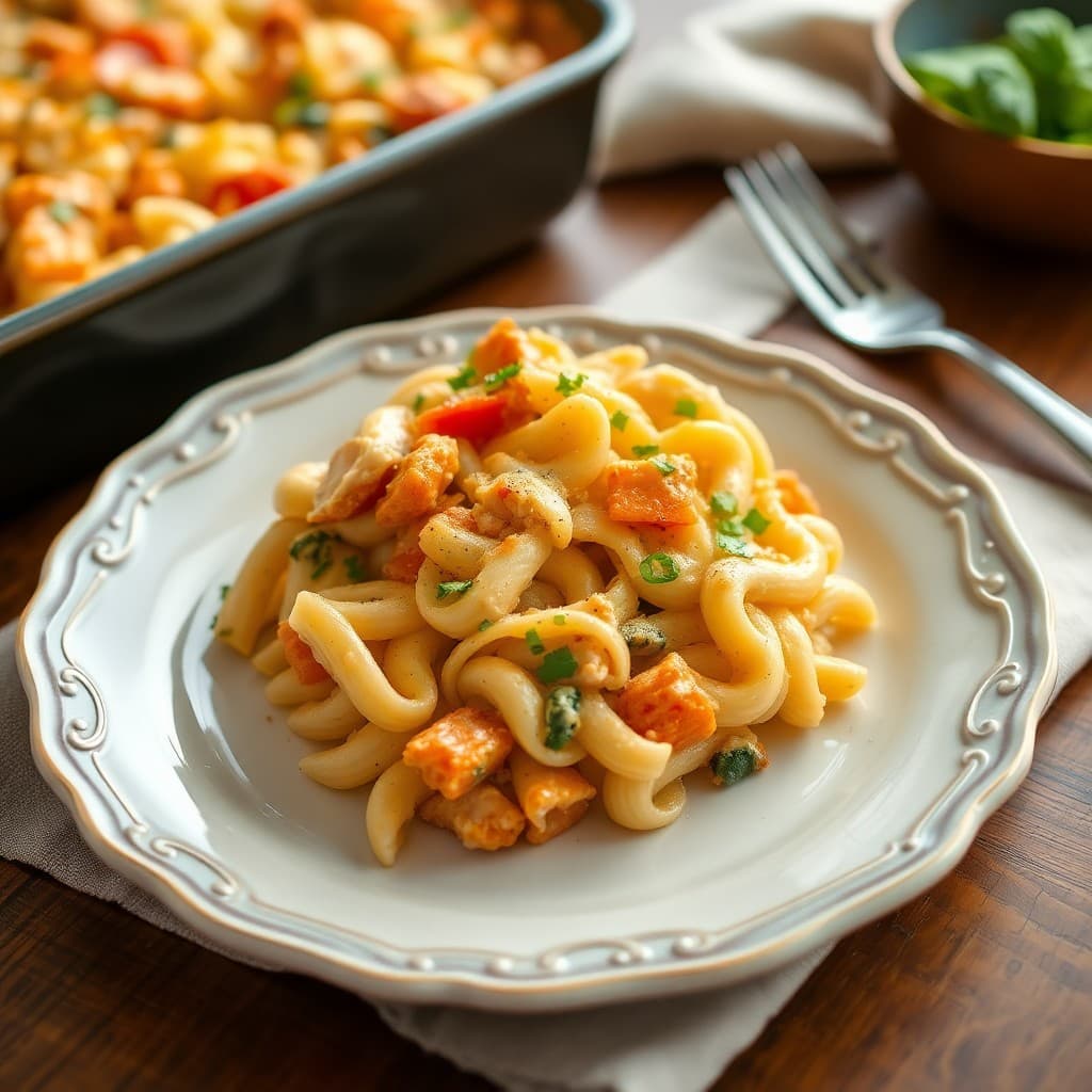Creamy Chicken and Veggie Pasta Bake