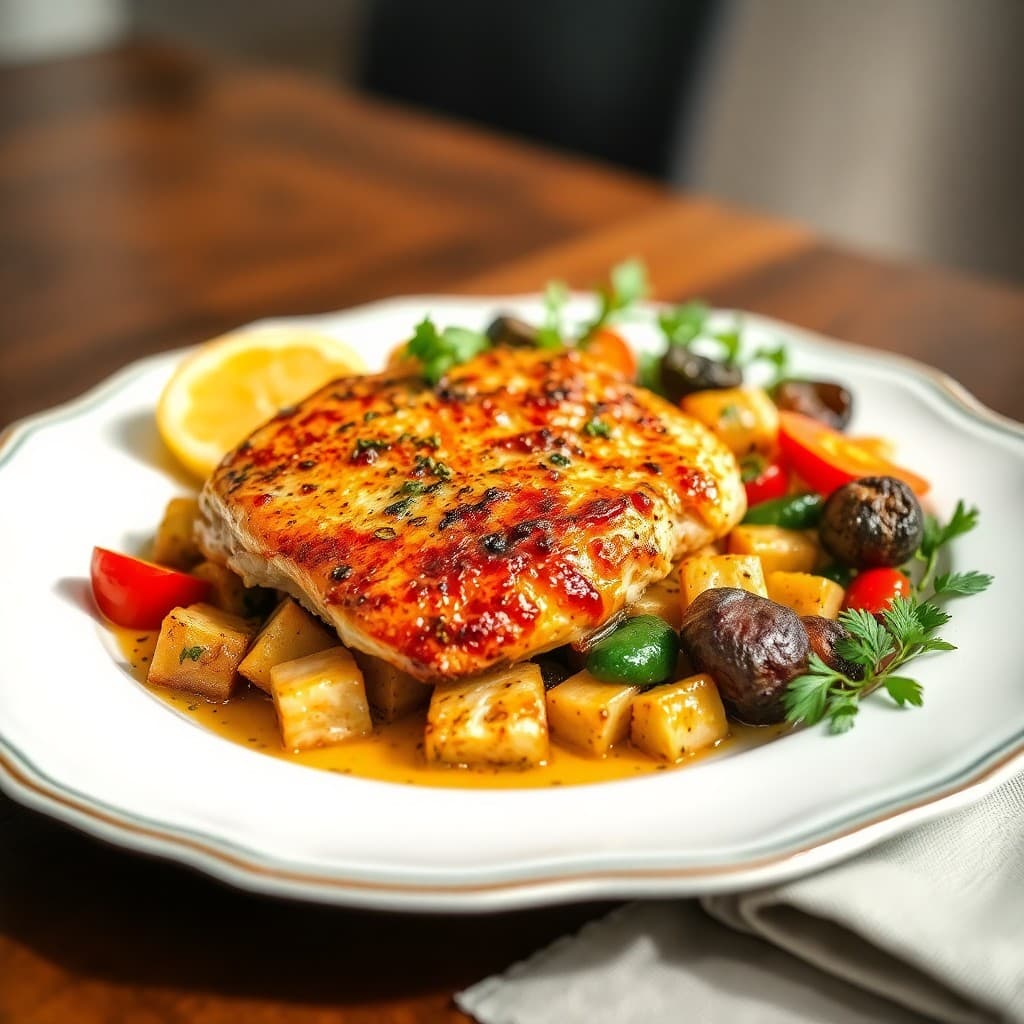 Zesty Mediterranean Chicken Bake