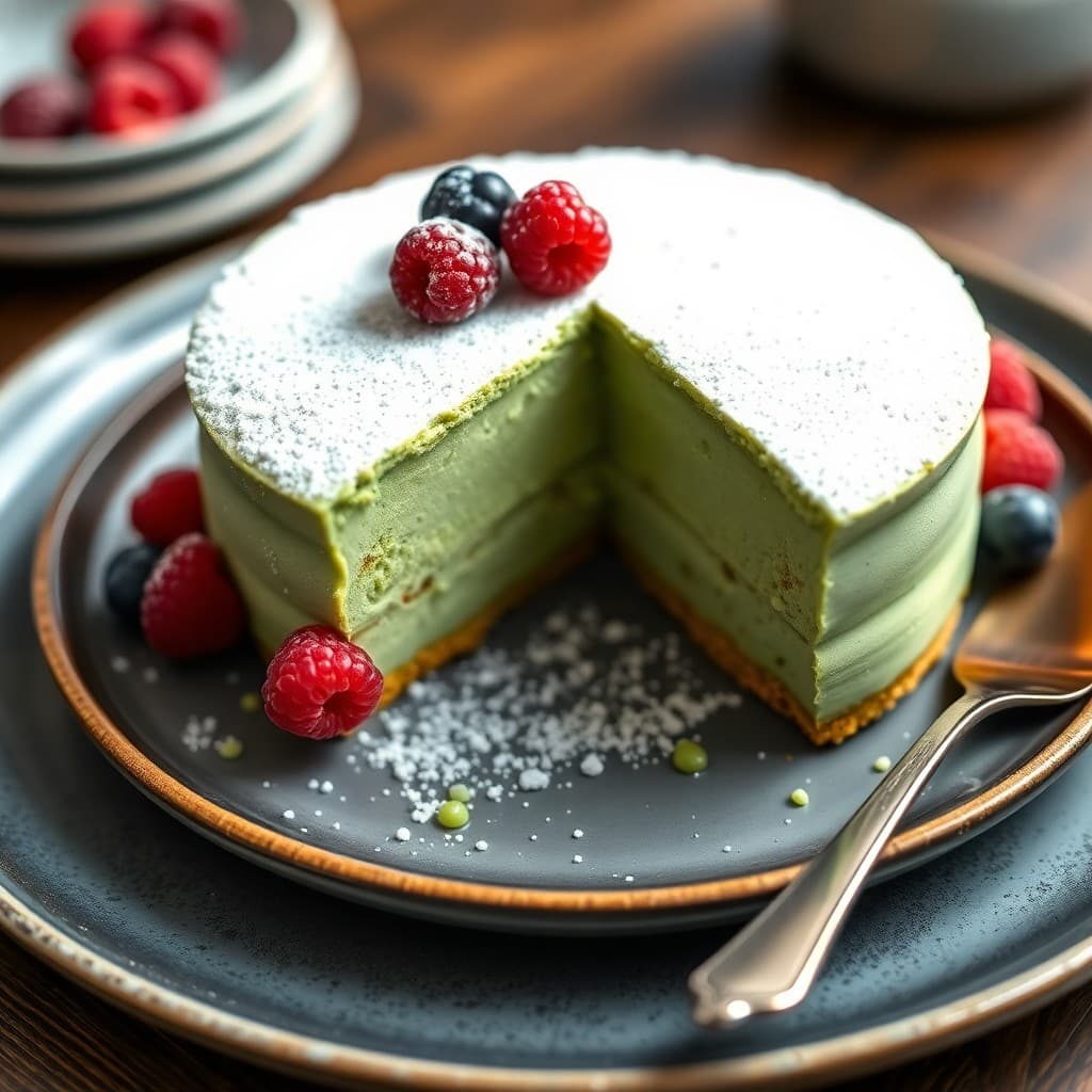 Chinese Matcha Green Tea Mousse Cake