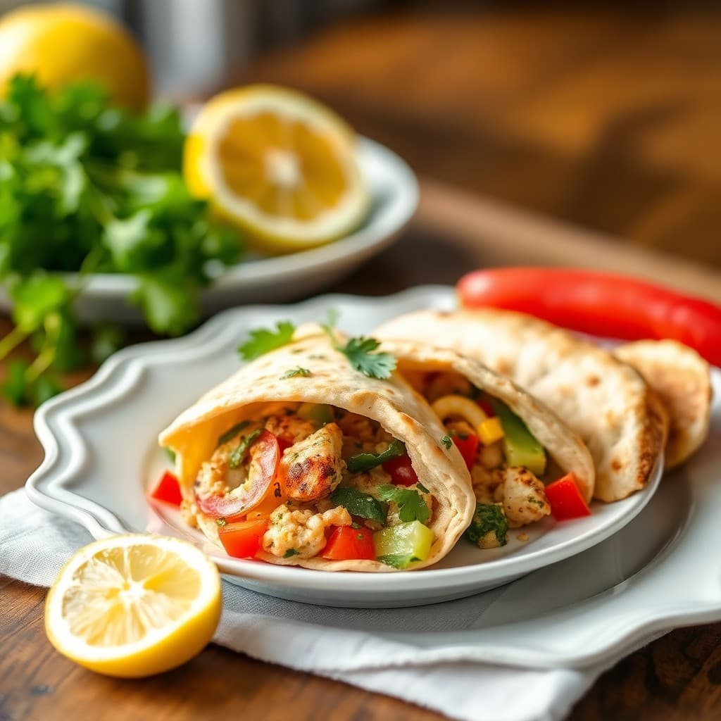 Lemon Herb Chicken Pita Pockets