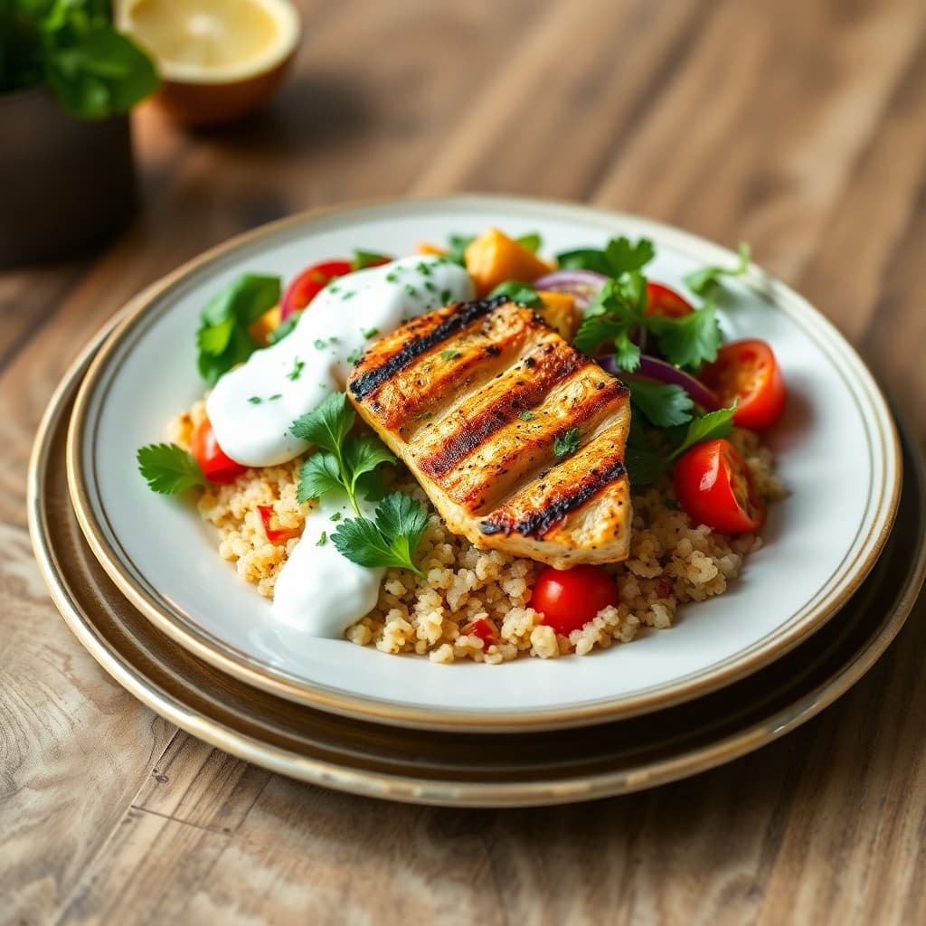 Vibrant Greek Chicken Gyro Bowls