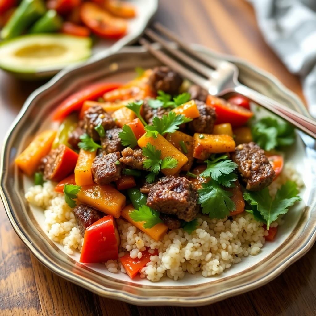 Zesty Brazilian Beef and Veggie Stir-Fry Bowls