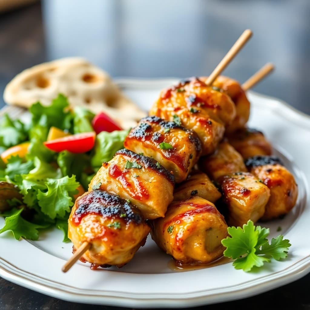 Zesty Honey Garlic Chicken Skewers