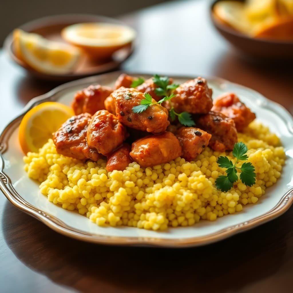 Zesty Moroccan Chicken Tagine with Lemon Couscous