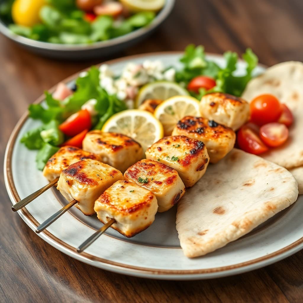 Zesty Lemon-Garlic Chicken Skewers