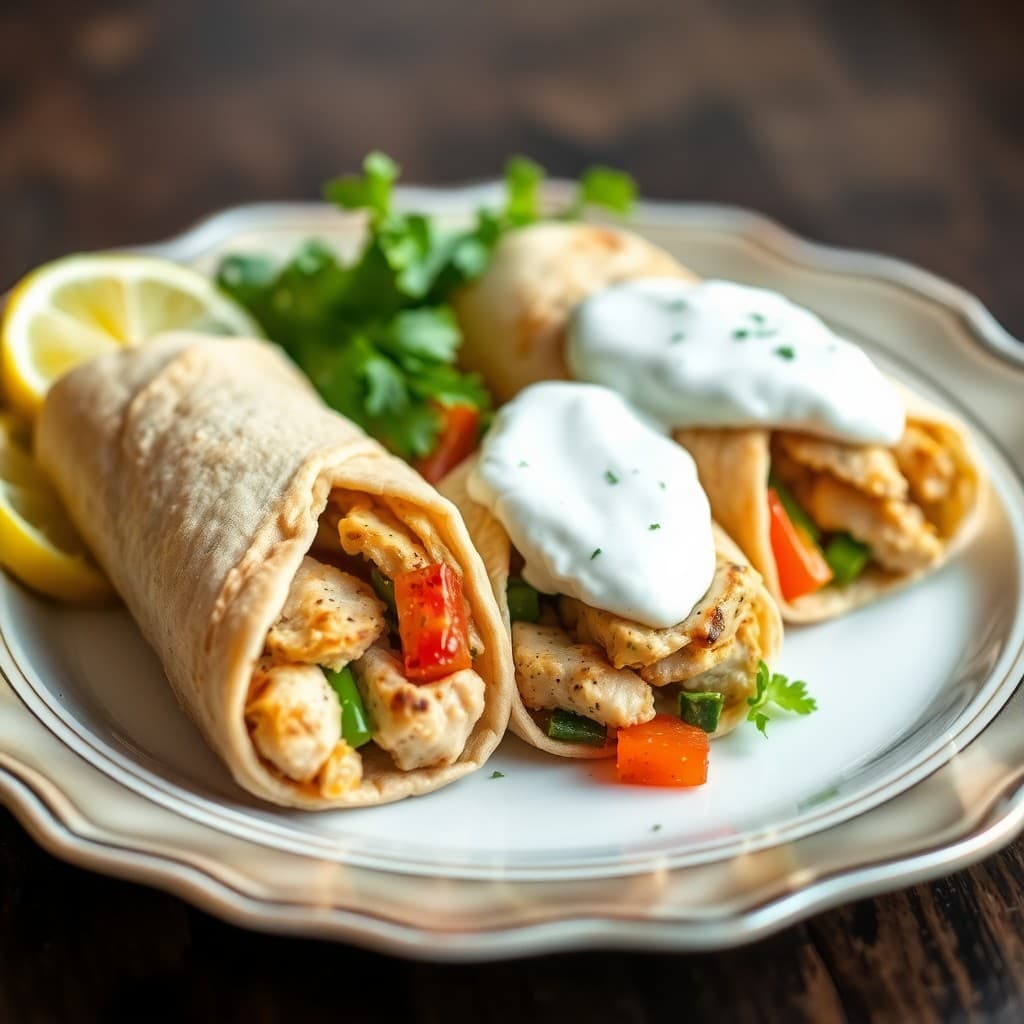 Zesty Lemon Chicken Wraps