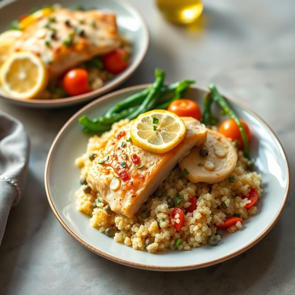 Lemon Chicken Piccata Bowls